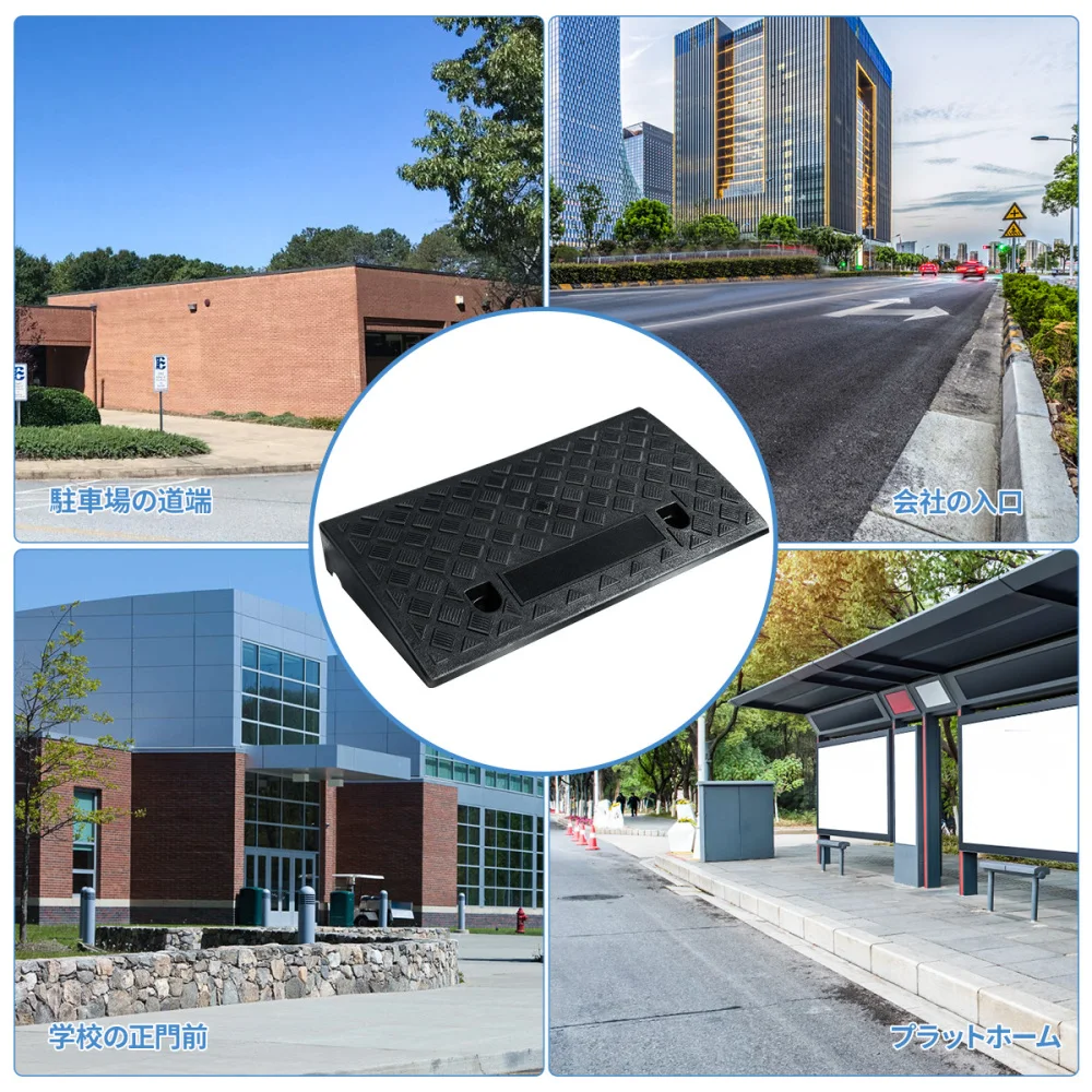 

OUNONA Threshold Ramp Portable Step Mat Ramp Mat Lightweight Curb Ramps Heavy Duty Ramp Mat for Vehicles (Black)