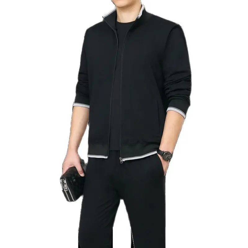 

Men's casual Hoodie set new spring and Autumn Sportswear Loose turtleneck youth sport two -piece set48160180
