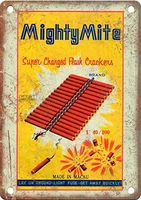 mighty mite firecracker package art reproduction metal sign zd158