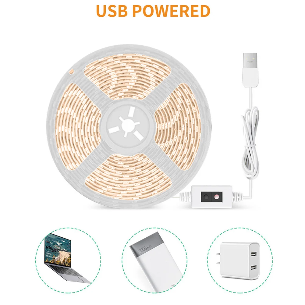 

Waterproof LED Strip Light USB 5V Portable Hand Sweep Switch Kitchen Light Strip Tape Under Cabinet Light Ribbons Wardrobe Lamp