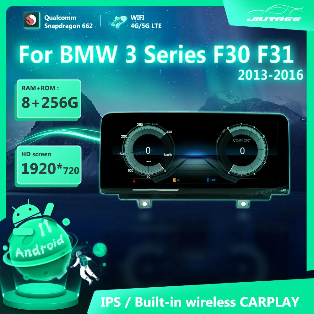

Автомобильный радиоприемник 12,3 дюйма 256G Android 11,0 для BMW 3 серии F30 F31 2013-2016 GPS-навигация мультимедийный плеер Автомобильный стерео ресивер