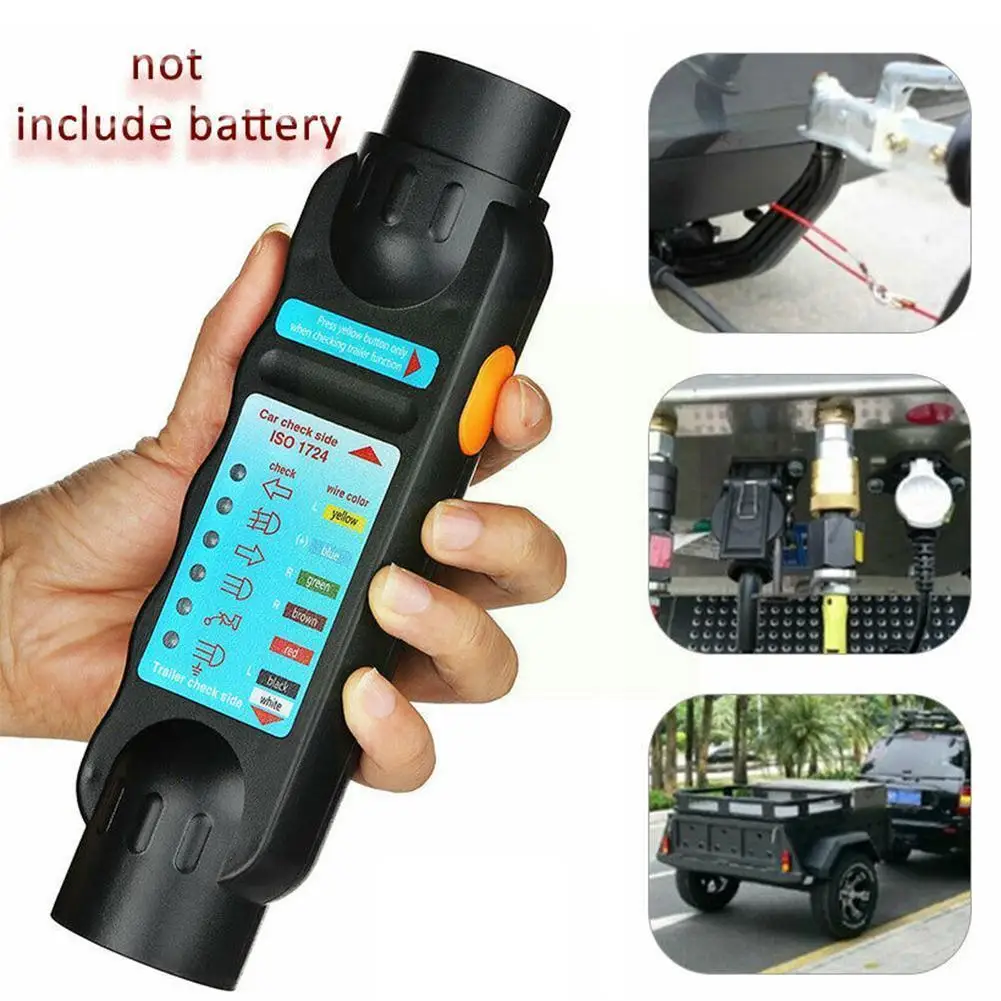

12V 7 Pin Car Towing Light Tester Caravan Towing Tow Bar Light Diagnostic Tools Towing Socket Wiring Car Pin Plug Tester Tester