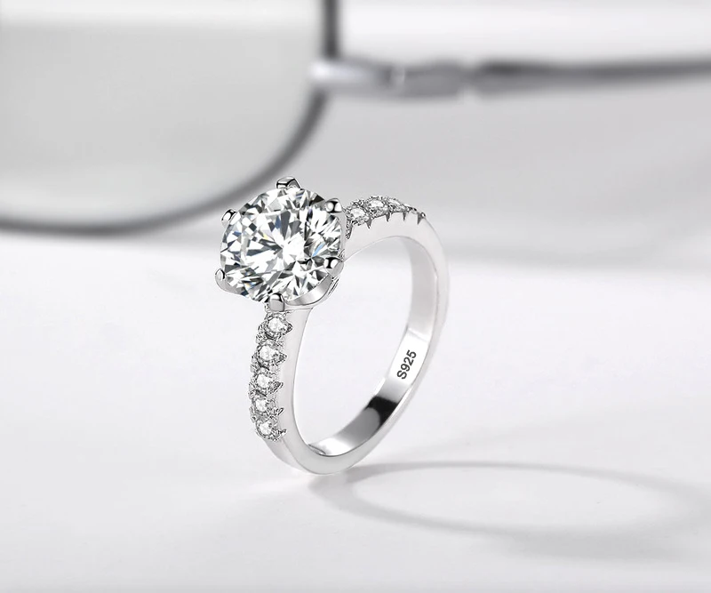 У нас есть сертификат хорошее ювелирное изделие 2.0ct 8 мм циркония кольцо с