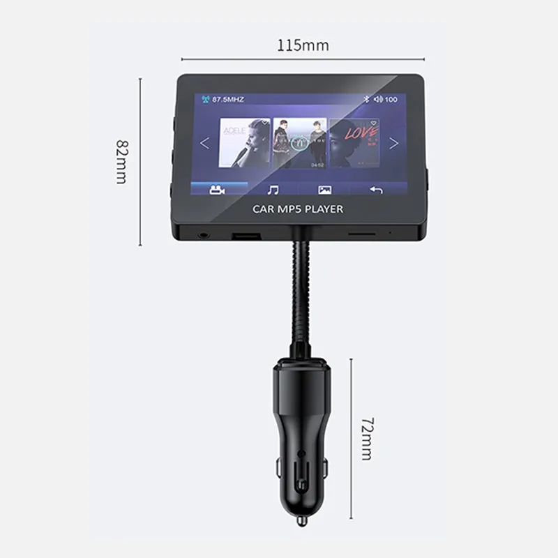 

New M5 Car FM Transmitter 4.3" MP5 Video Player Audio + Video Auto Audio Car Stereo MP5 Bluetooth USB TF FM With Remote Control