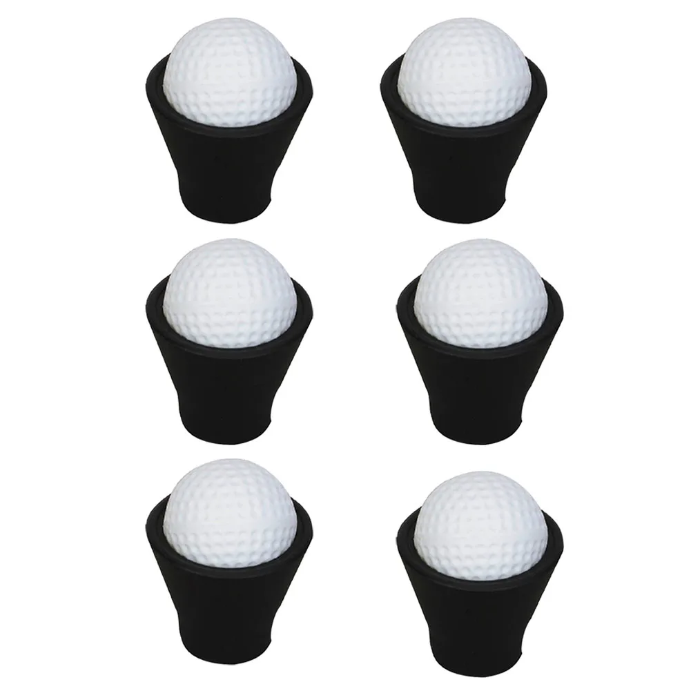 

6 PCS Golf Ball Pick Up Suction CupsRubber Golf Ball Pickup Retriever Grabber Suction Cup For Putter Grip