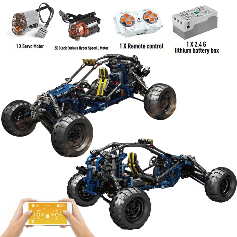 

MOULD KING High-Tech Building Blocks The lightning APP Remote Control Truck model Assembly Bricks Toys For KId Christmas Gifts