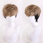 Мужской парик для косплея SangWoo из термостойкого синтетического волокна с шапочкой