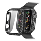 Чехол для Apple watch, 44 мм, 40 мм, iWatch 42 мм, 38 мм, углеродное волокно, защитный бампер, Apple watch series 3, 4, 5, 6, SE, аксессуары