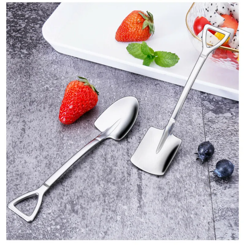 Креативная кофейная ложка из нержавеющей стали для мороженого лопата десертная