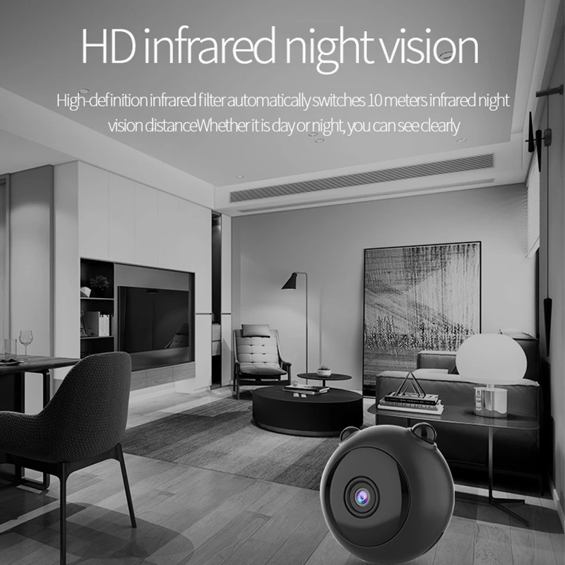 A12 Mini Camera Wireless Action Night Vision Espia Kamera Wifi Small Body Camcorder Panda-shaped pk A9 Cam | Безопасность и защита
