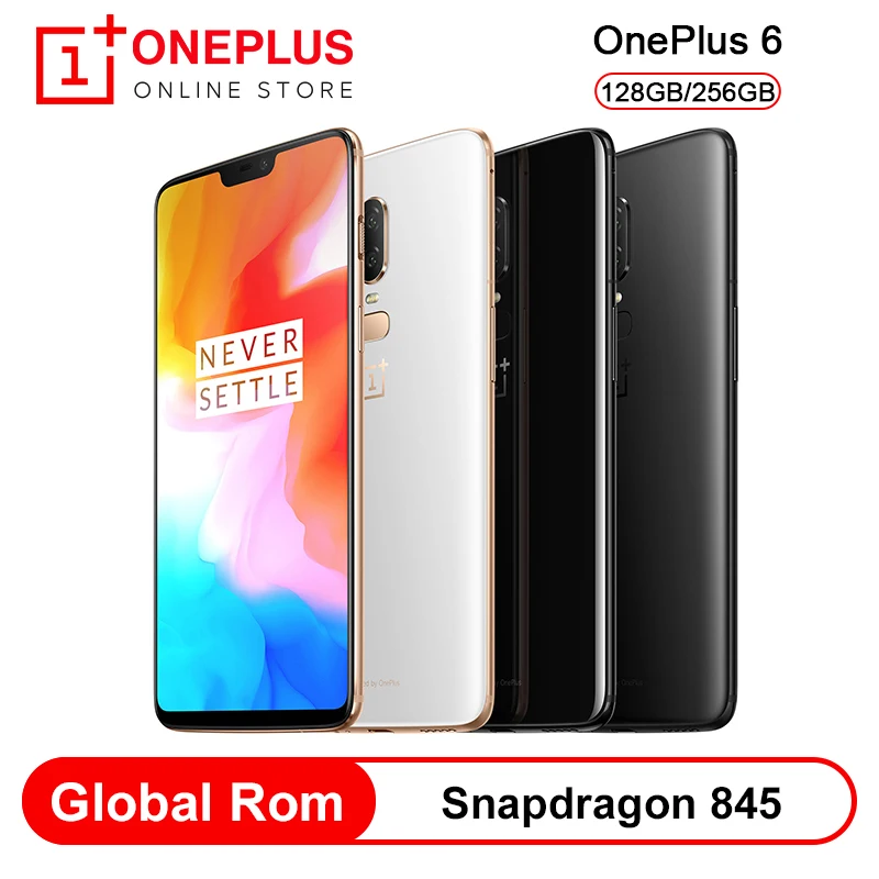 Global rom OnePlus 6 8 GB 128 Snapdragon 845 Octa Core 28 ''FHD дисплей 20MP 16MP AI двойная камера лицо ID