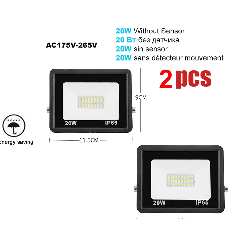 

2 шт. 220 в 10-100 Вт Светодиодный прожектор точечный наружный Уличный настенный отражатель лампы светодиодные светильники яркий беспроводной д...