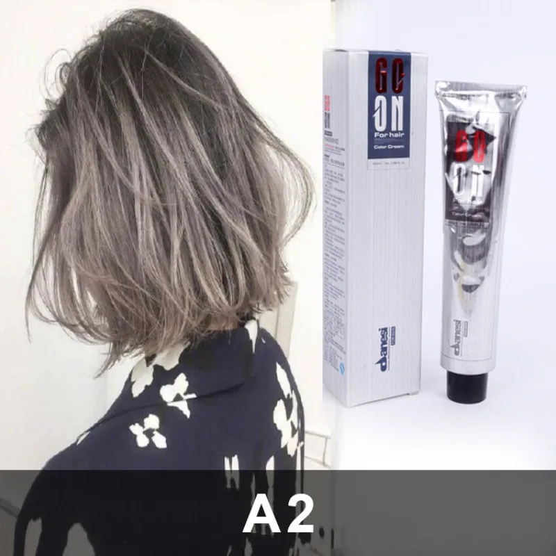 

Gray Hair Color Wax Hair Gream Unisex Smoky Gray Punk Style Light Grey Silver Permanent Hair Dye Color Paint Wax Hot