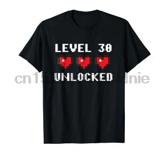 

Vintage Video Game Birthday Shirt Level 30 Unlocked Gift