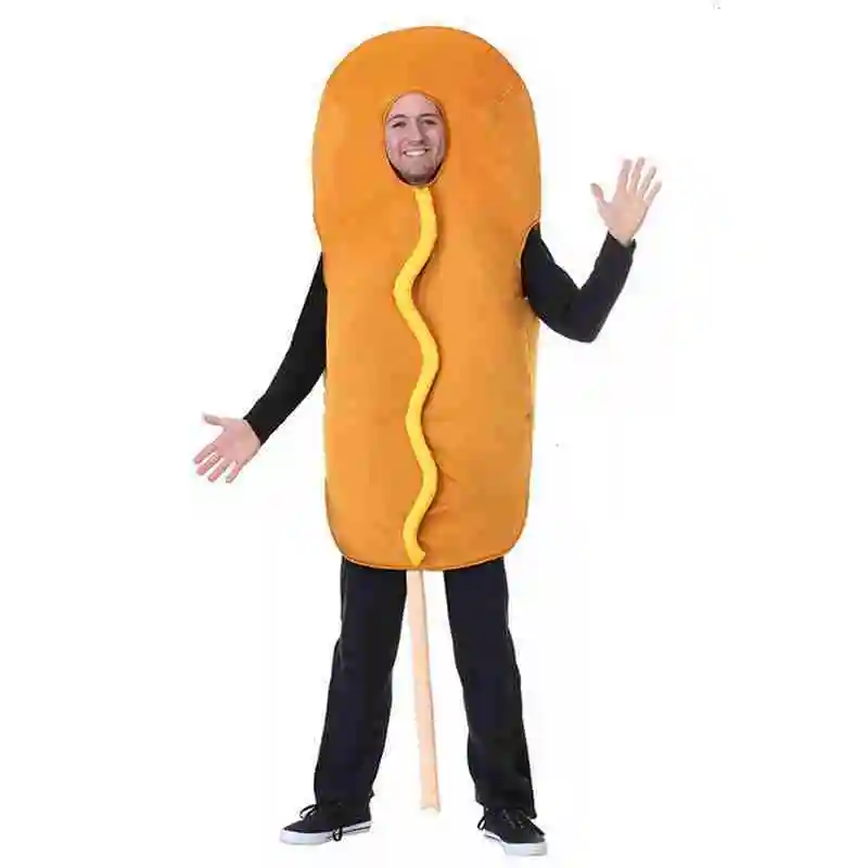 

2020 Funny 3D Print Sausage Cosplay Hot Dog Costumes Child Cartoon Halloween costume for Kids Food Carnival boy Fancy Dress