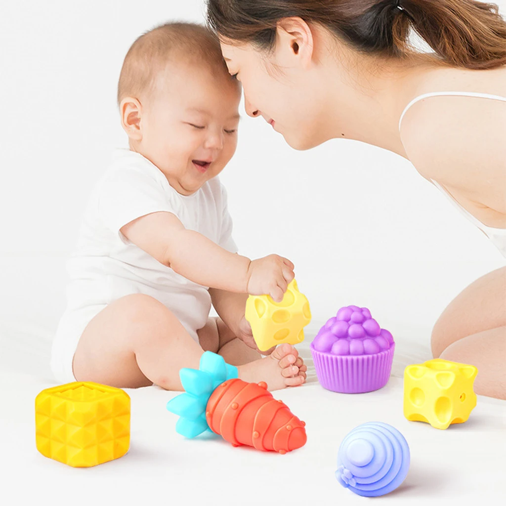 6piece Kids Ball Toys Soft Toy Early Educational Massage for Babies 0-3 Months |