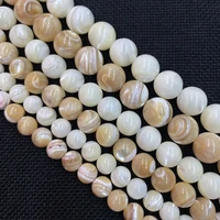 natural sea shell loose beads strand round shape mother of pearl beads diy for making necklace bracelets accessories 8 12mm size