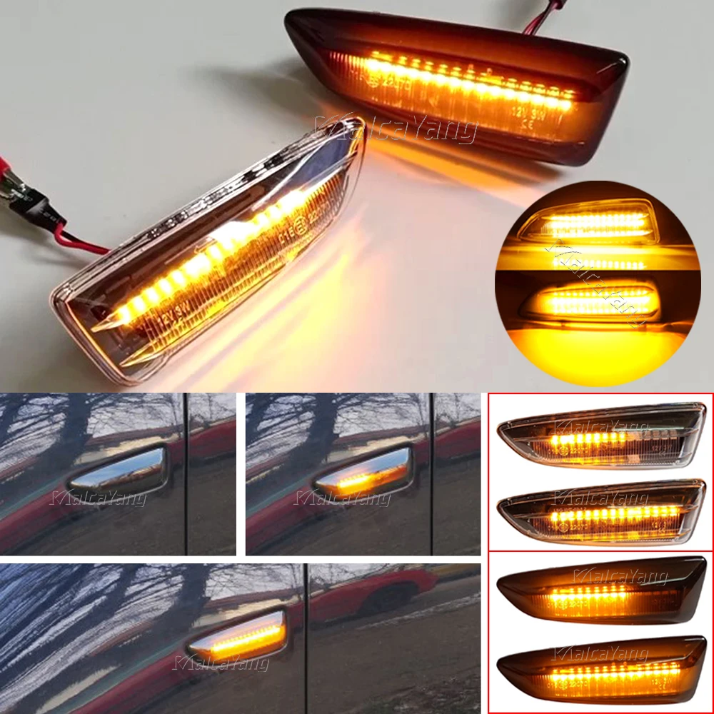 2 шт. динамический светодиодные боковые габаритные фонари 12V течет сигнала