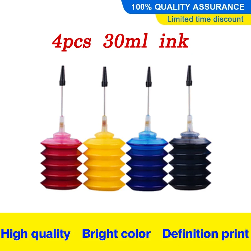 

30ml ink cartridge refill kit for HP 301 304 302 XL Printer Dye Ink general purpose fill ink