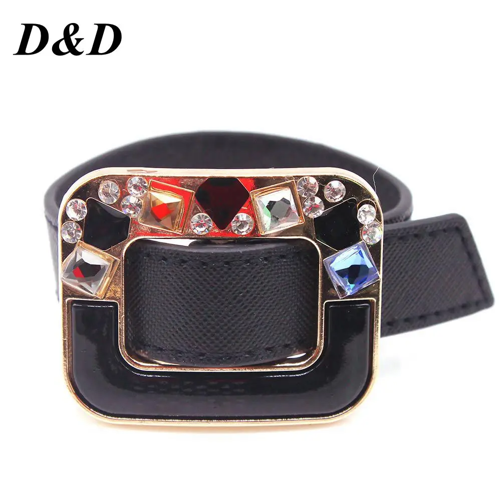 Женские кожаные браслеты D & широкие двухцветные в европейском стиле массивные