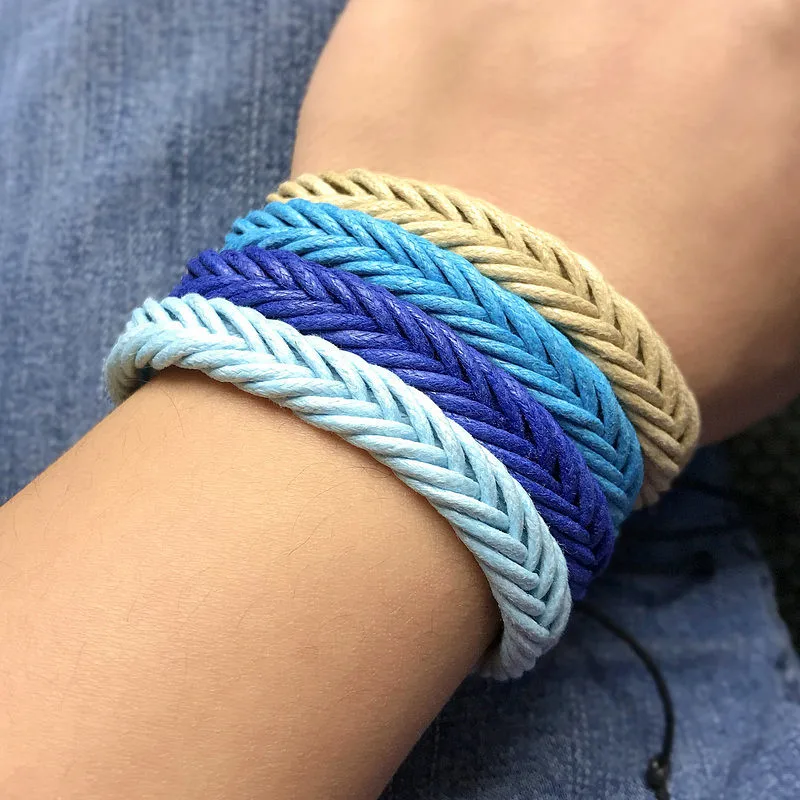 Handmade Bracelets Rope Braided Woven Wrap 6 Handmade Bracelets Rope Braided Woven Wrap 6