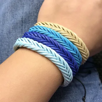 Handmade Bracelets Rope Braided Woven Wrap 6