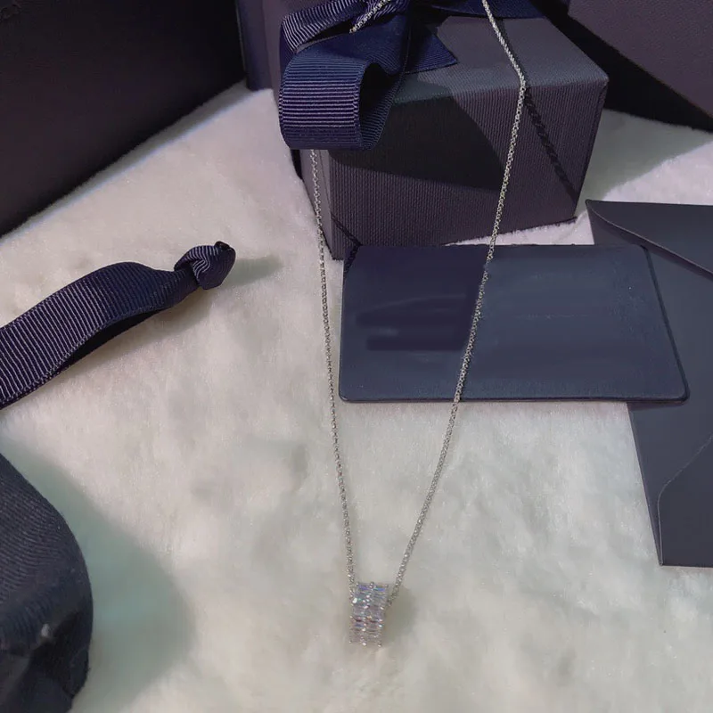 

UMGODLY Fashion Copper Necklace New Silver Color Square Stone Round Pendant Adjustable Women Brand Jewelry Gift