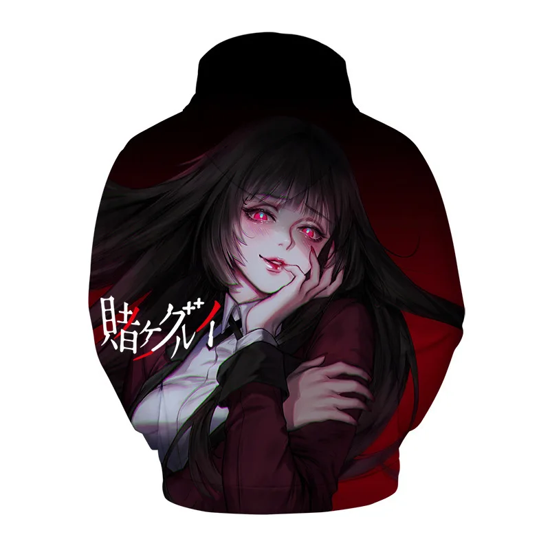 Thin Hoodie Jabami Yumeko Cosplay Kakegurui Loose Anime Cute Hooded Sweatshirt Unisex Oversized 4XL Summer Casual Streetwear