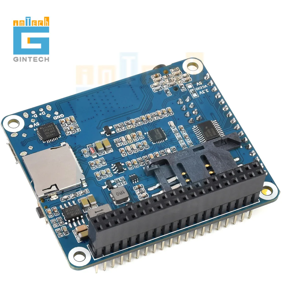 Шляпа SIM7600E LTE Cat-1 для Raspberry Pi 3G / 2G/GNSS Юго-Восточной Азии Западной Европы Африки |