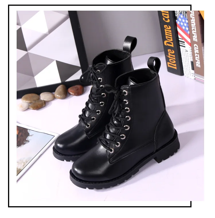 SWONCO/Повседневная обувь Женские Ботинки Martin черного цвета Сезон осень Новинка 2019