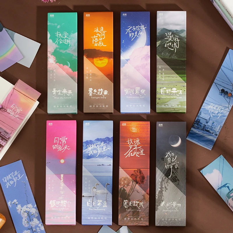 

30 листов, оригинальные Ландшафтные наклейки для планшетов