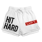 Шорты мужские спортивные быстросохнущие для бега и фитнеса, 2 в 1