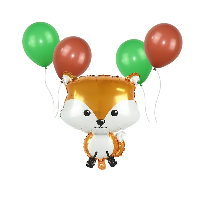 5/7pcs Animal Balloon Set Safari Forest Zoo Theme Party Decoration Foil Latex Ballons Jungle Party Supplies Kids Birthday Favors