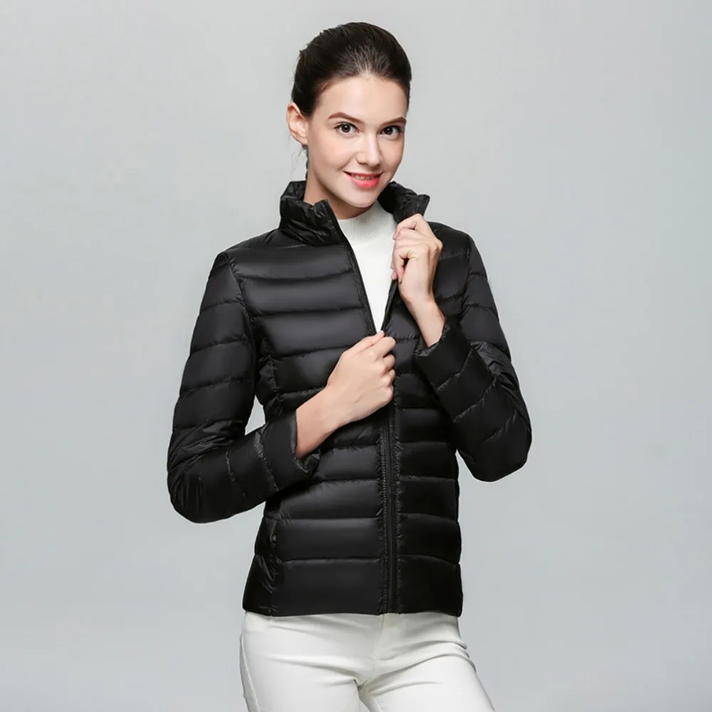2022 Winter Women Jacket Coat Ultra Light Down 90% White Duck Down Jacket Coats ladies' Warm Down Parkas Spring Autumn Outwear