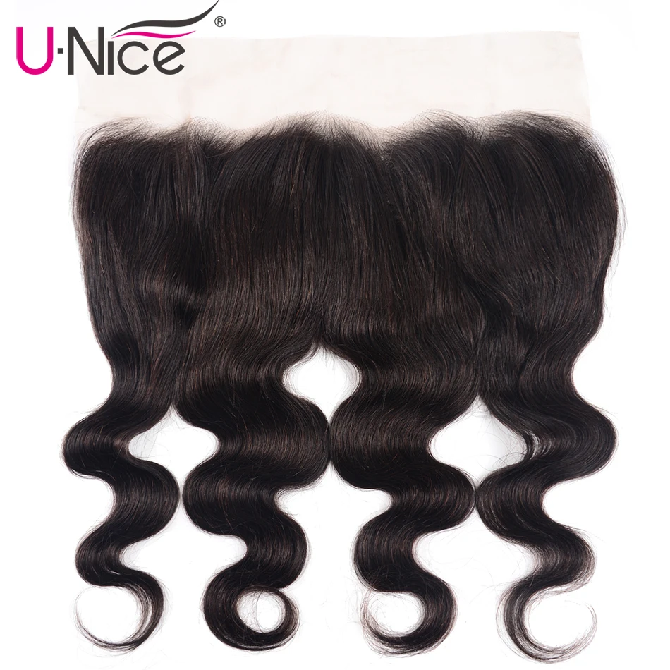 Волосы Unice 13*6 бразильские волнистые кружевные фронтальные волосы с закрытыми
