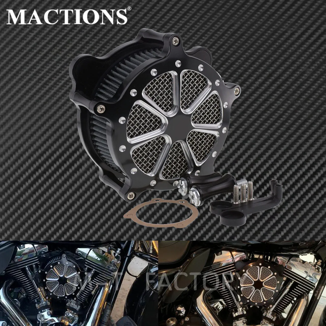 

Мотоцикл CNC ремесла серый воздухоочиститель Впускной фильтр для Harley Dyna 93-17 Softail 93-15 Touring Street Glide Road King 93-07