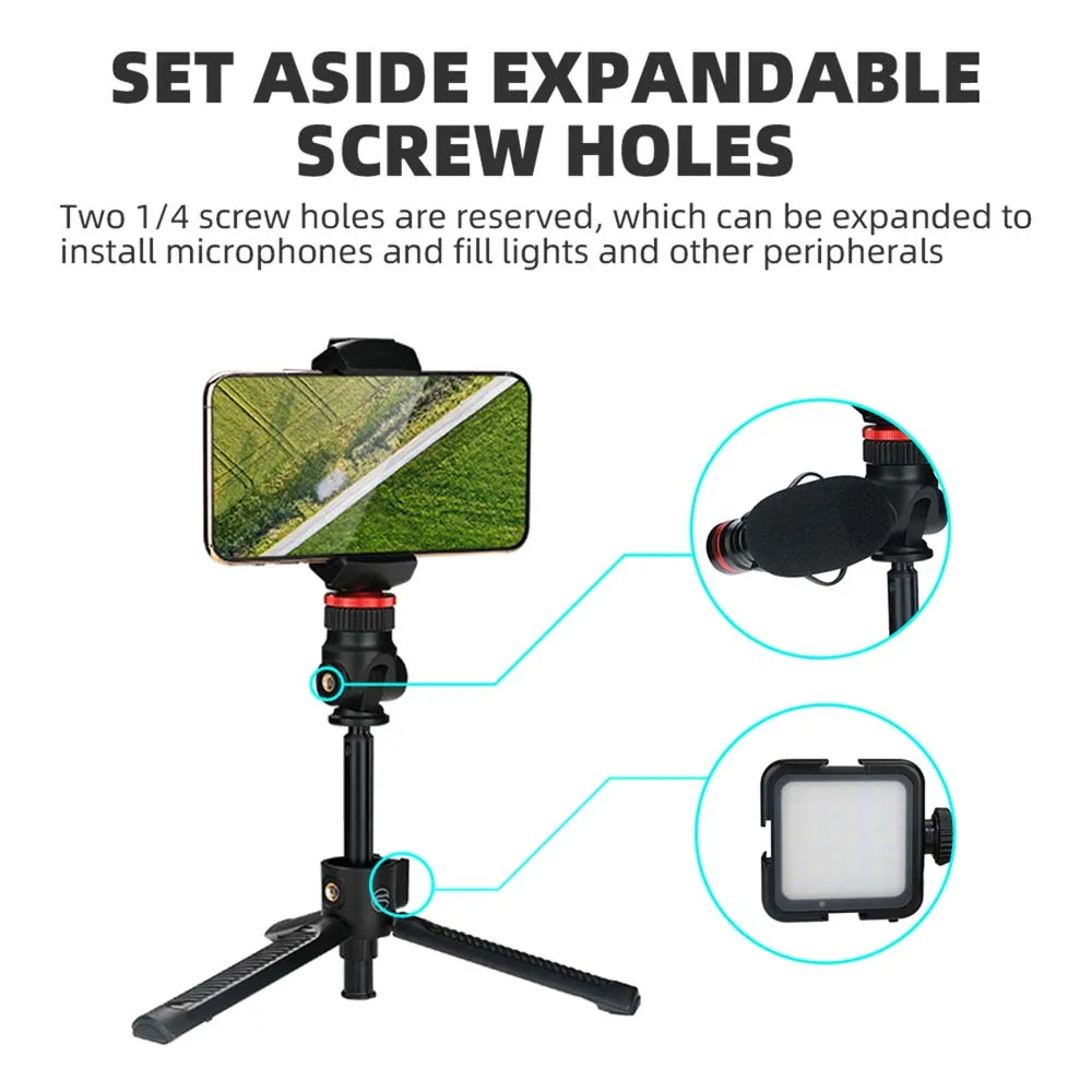 2 in 1 multi function selfie stick for dji action 2 tripod stand phone mount accesories for gopro 10 tripod for camera free global shipping