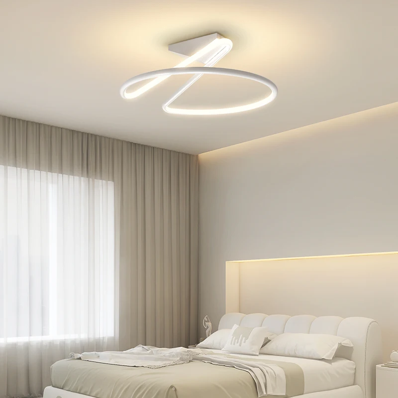 

2021 new bedroom main lamp round minimalist exquisite ceiling lamp led modern study restaurant net red room lamp