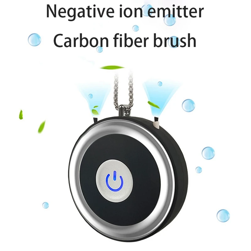 

4 Pcs Necklace Air Purifier, Home Hanging Neck Type Car Oxygen Bar At Any Time Negative Ion Air Purifier(Pink & White)