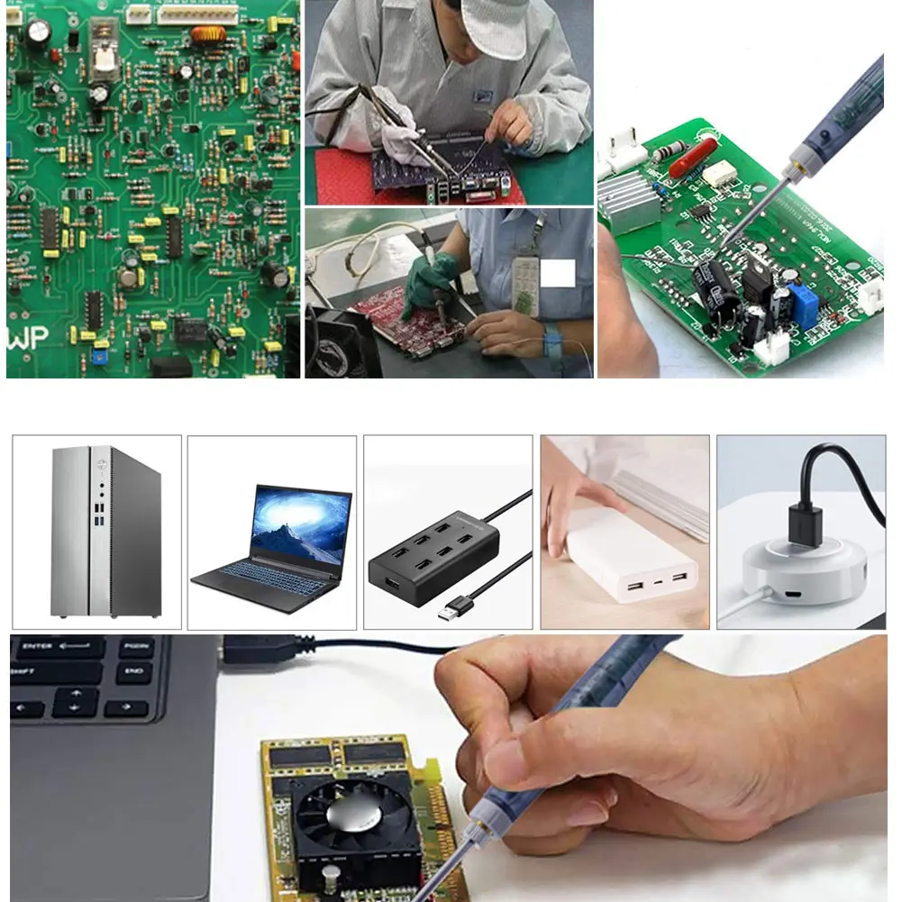 

Electric Soldering Iron Rechargeable USB Soldering Iron with Portability Energy Saving for Various Repair Welding Equipment
