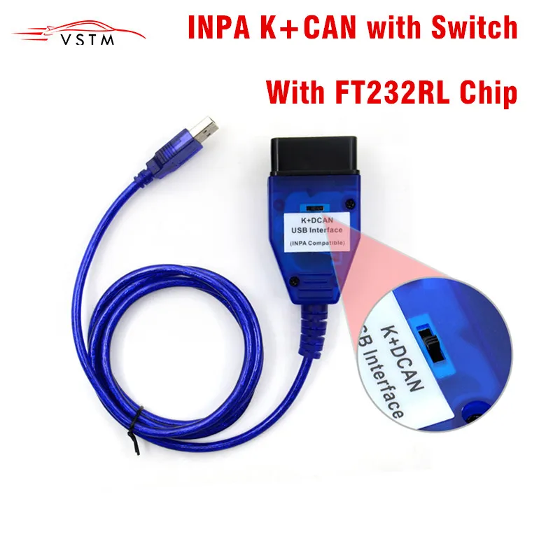 Для BMW INPA K + CAN с чипом FT232RL переключателем для DCAN USB интерфейс диагностический