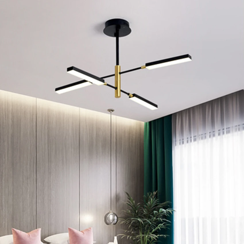 Современный акриловый абажур с регулируемой яркостью разветвленная Люстра для