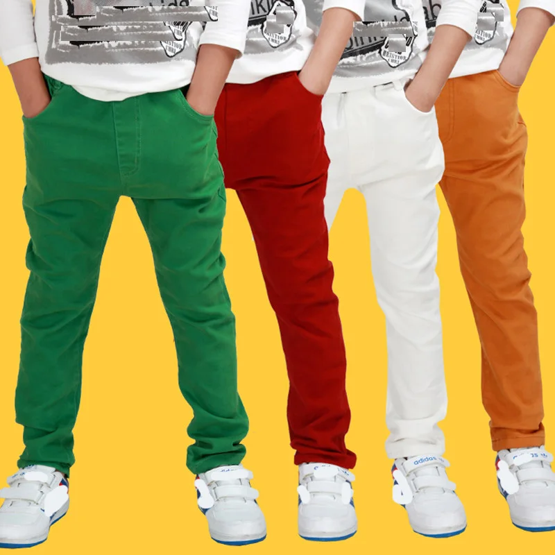 Брюки Детские хлопковые однотонные для мальчиков и подростков батальных