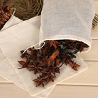 10 шт. в прозрачном пакете и нарочито бесхитростного дизайна; Bolsa De тела из хлопка и льна многоразовые Еда мешок сетчатого фильтра молока гайки фасоли муслин ухи готовить кипения 26cmX20cm