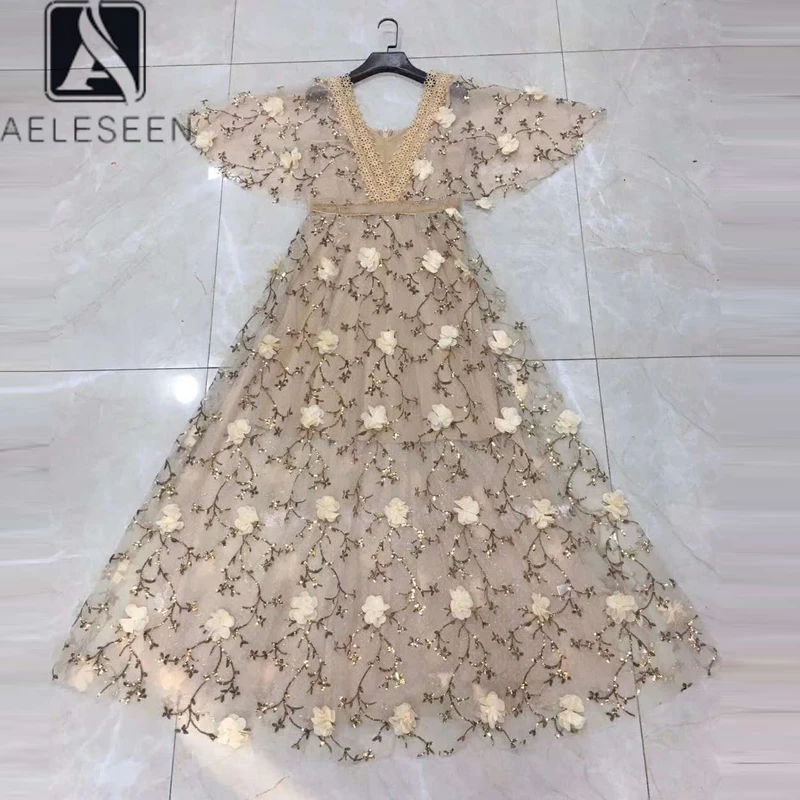 AELESEEM высококачественное подиумное платье для женщин Модное Новое дизайнерское