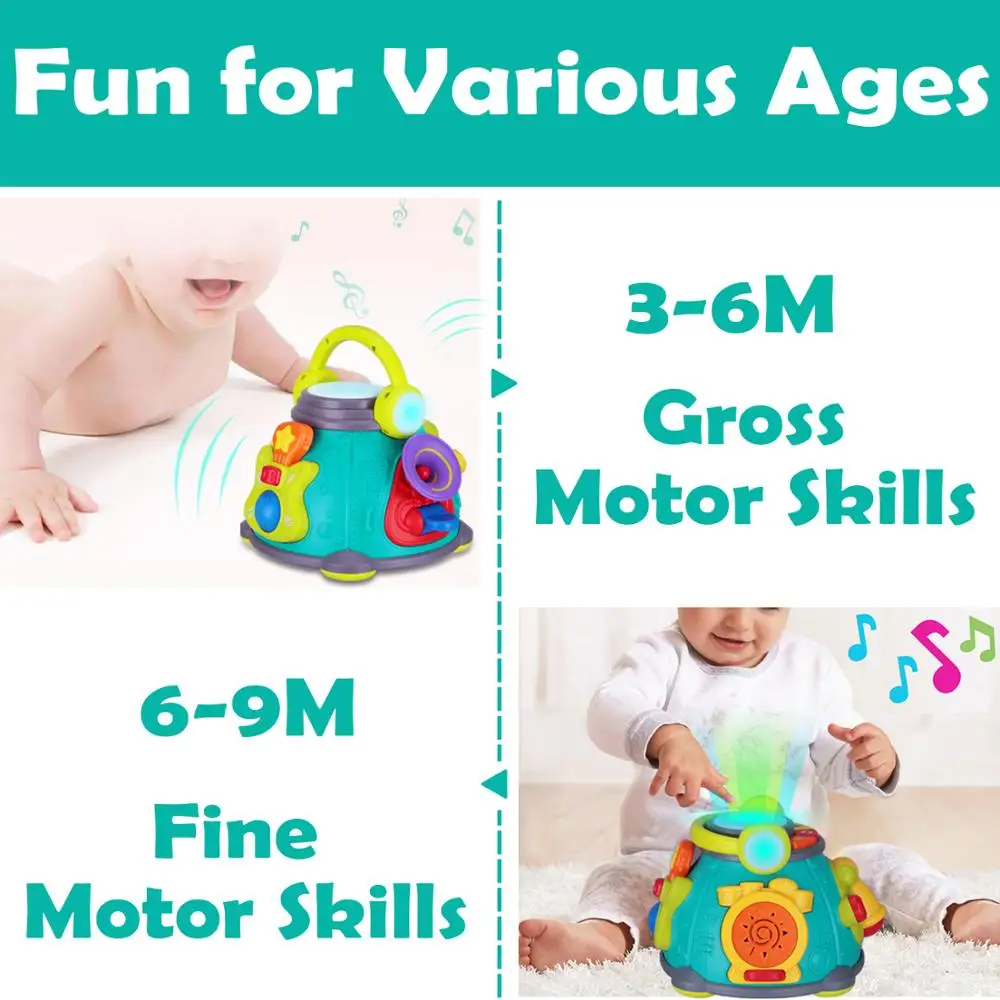 baby musical toys kids guitar drum microphone trumpet w lights sounds birthday gift for 1 2 3 year old infants toddler boy girl free global shipping