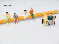 50pcs 1%ef%bc%9a75 the train model passengers sitting character miniature landscape model design