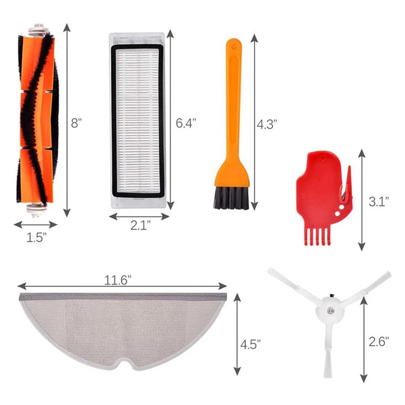 

Hepa Filter Side Brush Main Brush for Xiaomi Robot Vacuum Cleaner Roborock S50 S5 for Mijia Vacuum Cleaner Accessories