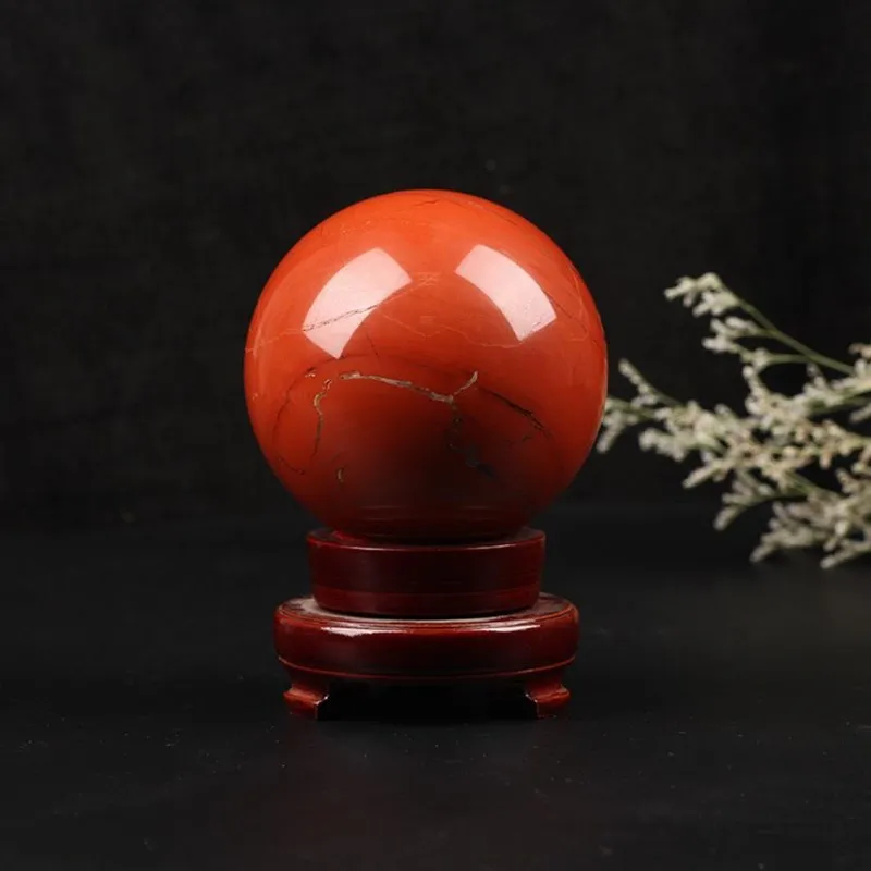 Красный КВАРЦЕВЫЙ хрустальный шар из яшмы натуральные камни и минералы