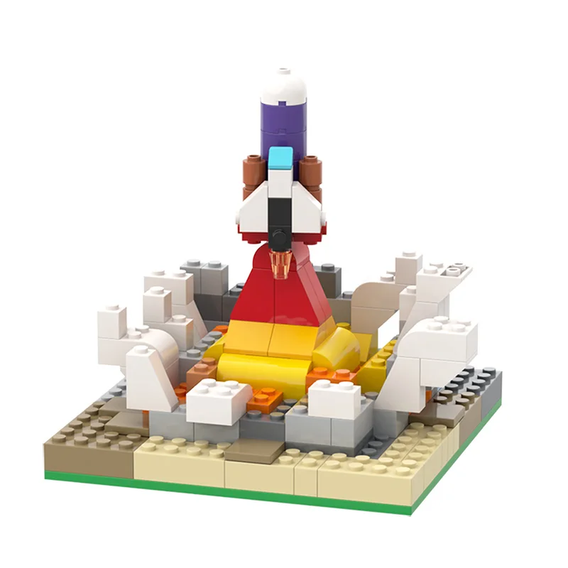 Город МОС серия Mini Rocket Launch сцена строительные блоки Обучающие игрушки Детский